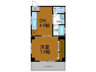 大阪上本町駅 徒歩7分 3階の物件間取画像